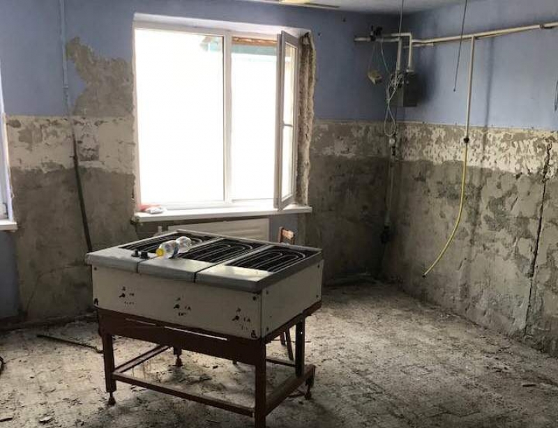 В детском саду №5 идет ремонт пищеблока