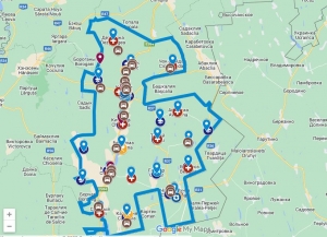 Интерактивная карта с обозначением мест поддержки в чрезвычайных ситуациях