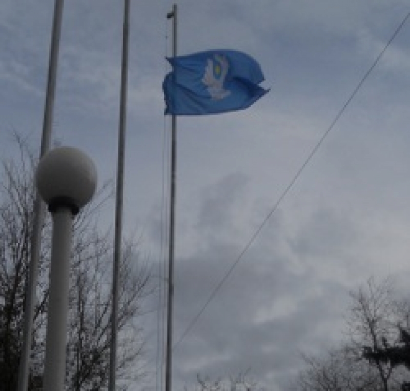 У здания Примэрии г.Чадыр - Лунга поднят флаг СНГ