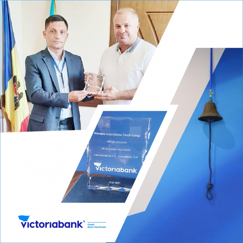 Колокольчик объявляет о допуске к торгам на Фондовой бирже эмиссии муниципальных облигаций, выпущенных Примэрией муниципия Чадыр-Лунга, при поддержке Victoriabank