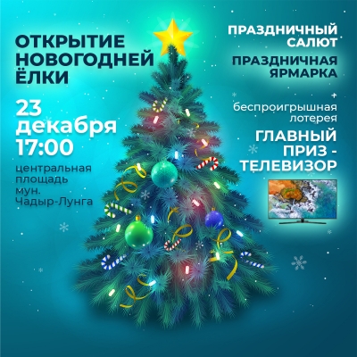 В Чадыр-Лунге откроют главную новогоднюю елку