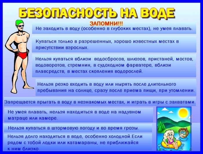 Памятка по соблюдению правил поведения на воде