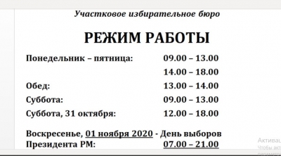 Выборы президента. Где находятся участковые избирательные бюро Чадыр-Лунги?