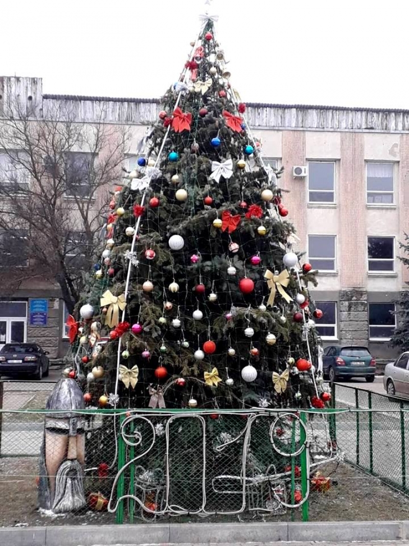 Местные власти и жители Чадыр-Лунги объединились и &nbsp;украсили новогоднюю ель